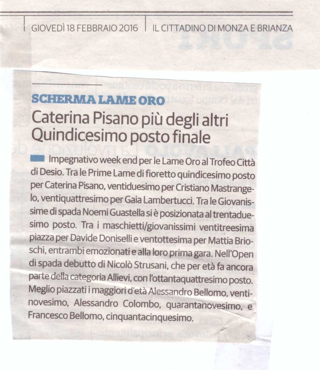 Cittadino di monza e Brianza Città di Desio