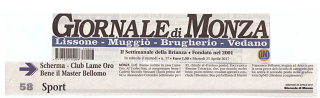 GIORNALE di MONZA Martedì 25 Aprile 2017 Scherma Club Lame Oro Bene il Master Bellomo