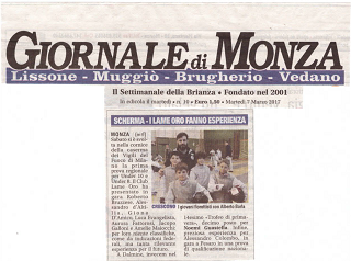 GIORNALE di MONZA Martedì 7 Marzo 2017 Scherma I Lame Oro fanno esperienza