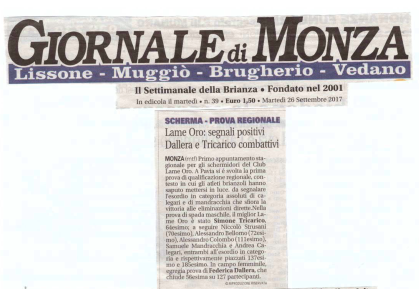 Giornale Monza 26 Semmbre 2017