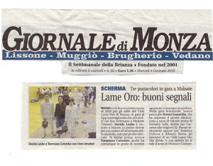 giornale di monza martedi 9 gennaio 2018 scherma tre portacolori in gara a malnate